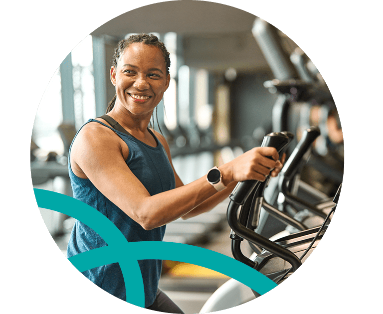 woman on elliptical